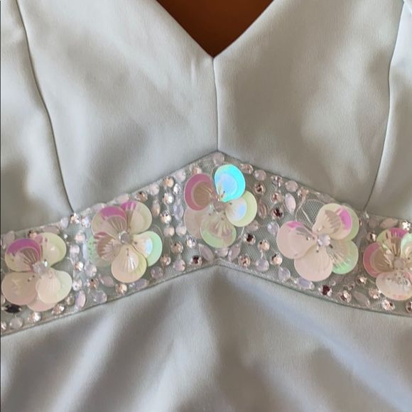 NWT ASOS Blue Skater Dress w/ Sequins size 6 - Picture 5 of 6